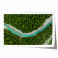 Extra large rolled print of a Swiss landscape featuring lush greenery and mountains, ideal for art wall dining room.