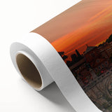Art Deco style poster of the Vatican scenery in muted earth tones on rolled canvas, ideal for nursery wall art.