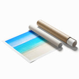 Extra large rolled print of Cancun scenery with vibrant floral elements, ideal for classy bathroom wall art.