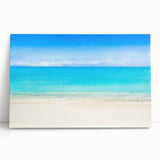 Black and white large art print of Cancun scenery on stretched canvas, ideal for kitchen wall art or bedroom decor.