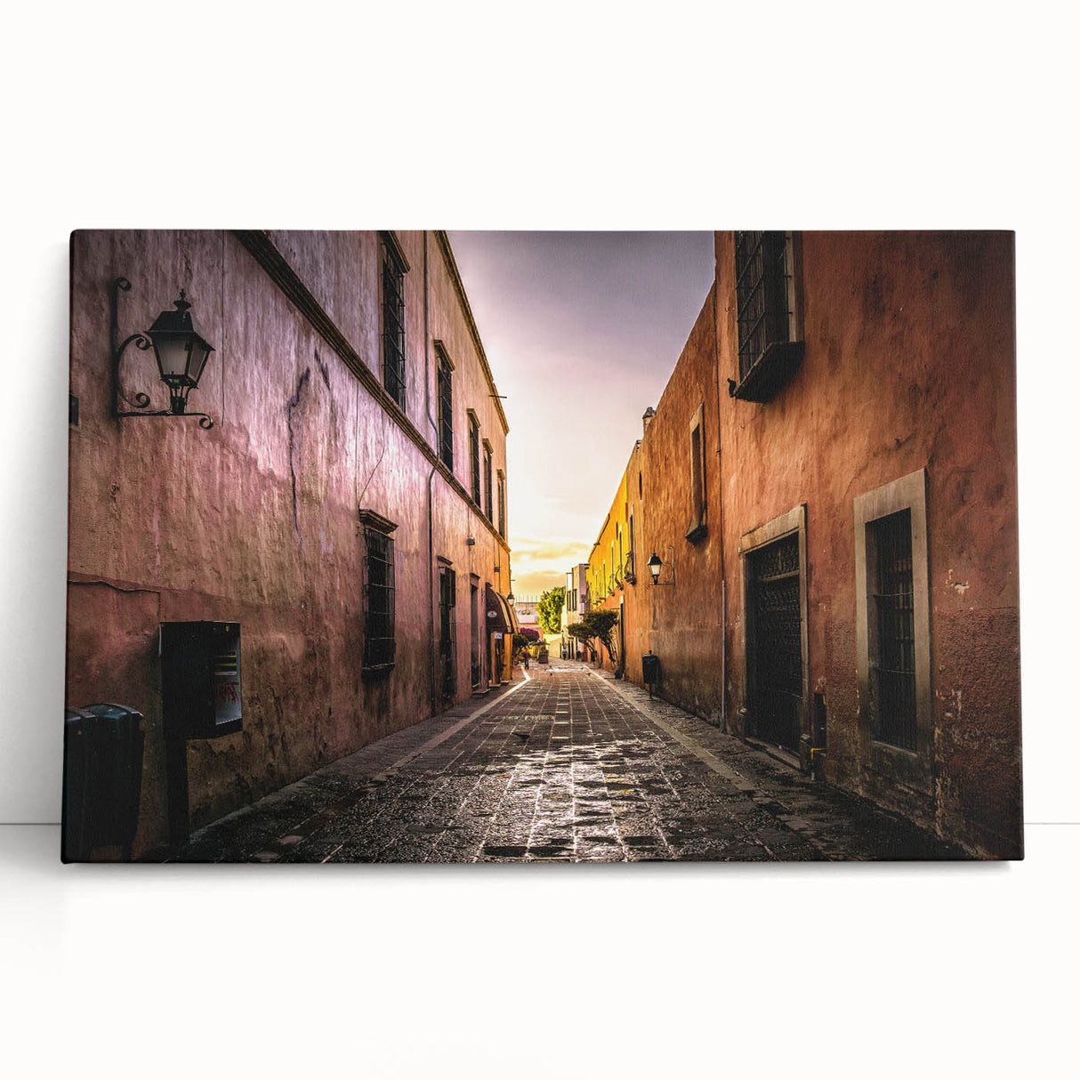 Black and white large art print of Mexico City scenery on stretched canvas, suitable for kitchen or bedroom wall decor.