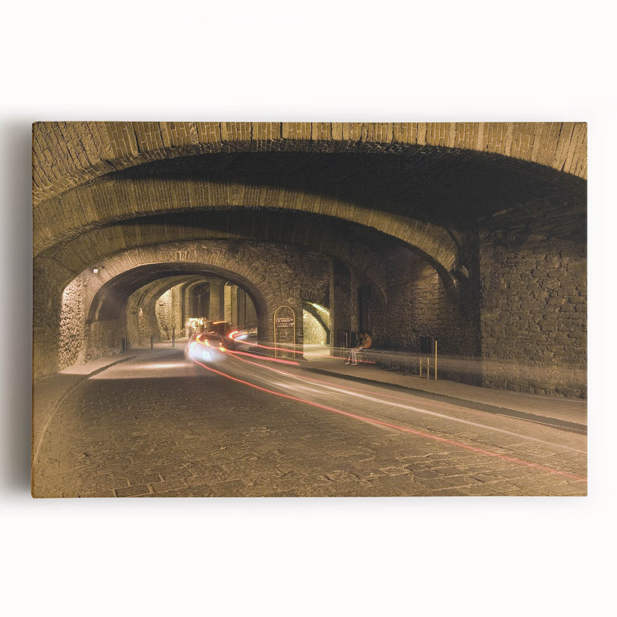 Black and white stretched canvas of Guanajuato, Mexico scenery, ideal for kitchen wall art.