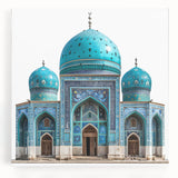 Black and white landscape of Middle Eastern scenery on large stretched canvas, suitable for kitchen wall art.