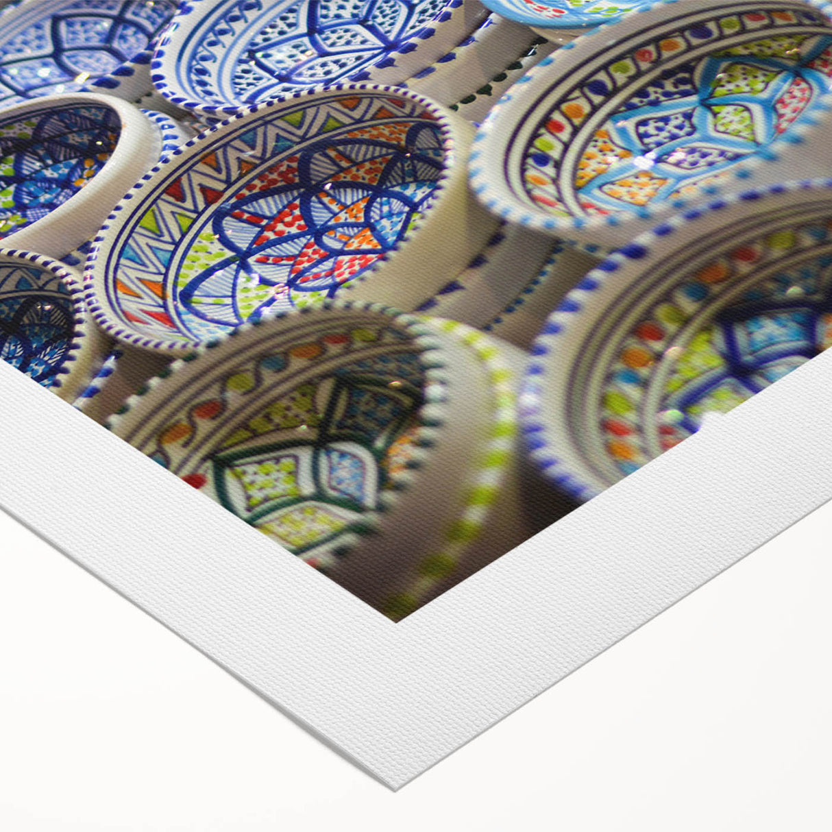 Art deco poster of Jerusalem skyline in muted earth tones on rolled canvas, suitable for dining room wall art.