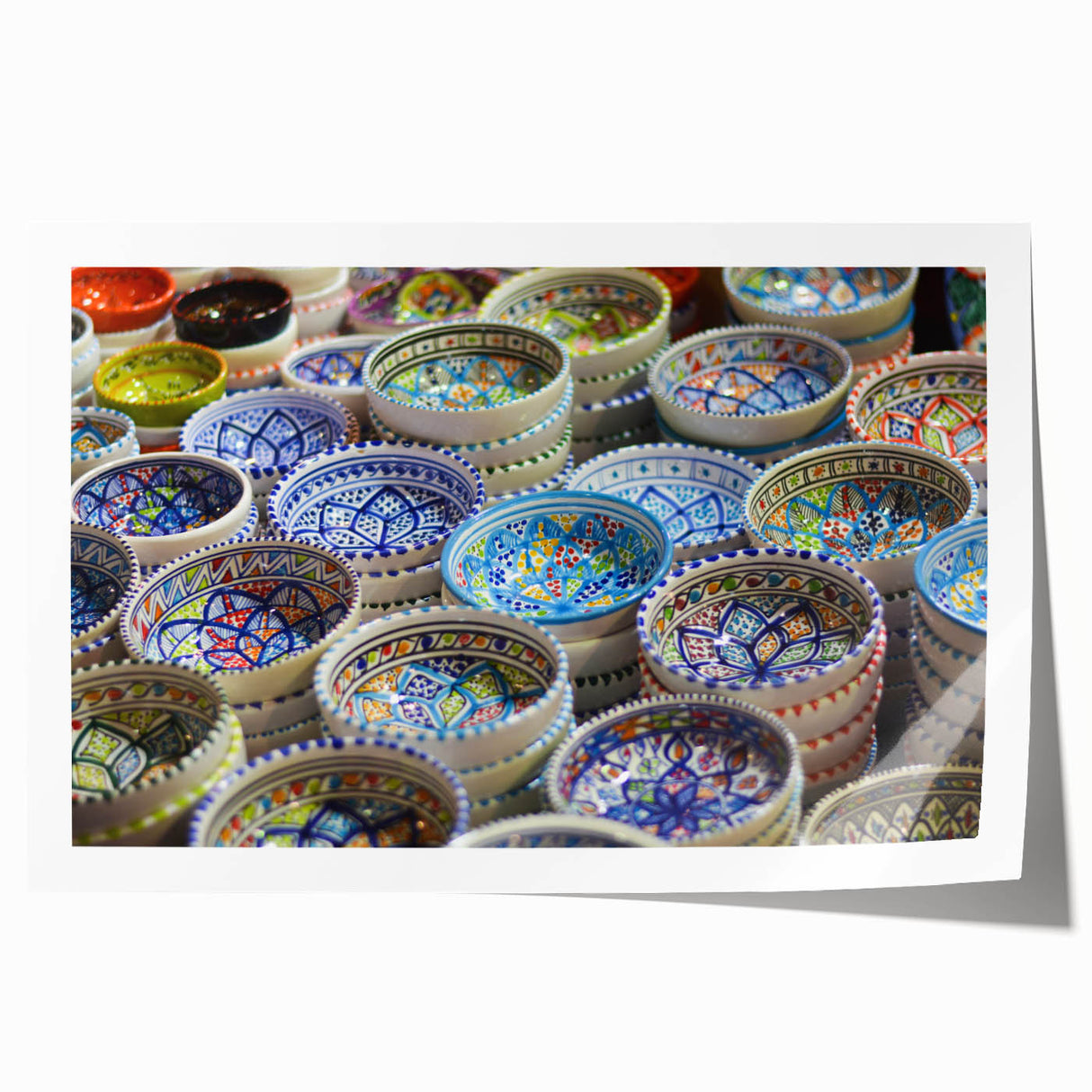 Rolled print of Jerusalem scenery with muted earth tones, ideal for art wall dining room.