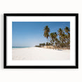 Extra large, colorful abstract art print of Middle Eastern scenery in a black frame, ideal for living room decor.