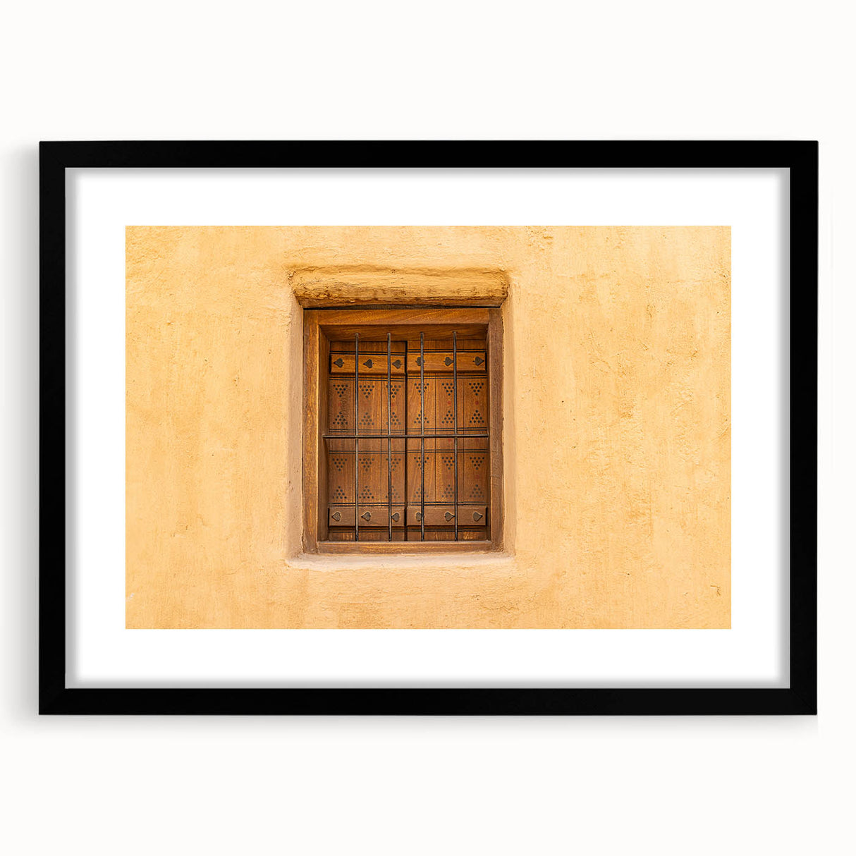Abstract art print depicting vibrant, colorful Middle Eastern scenery on a large, textured canvas.