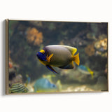 Framed canvas featuring a vintage-style black landscape painting of Oceania, ideal for bedroom wall art.