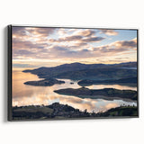 Black and white landscape art painting of Canterbury, New Zealand on framed canvas, suitable for bedroom wall decor.