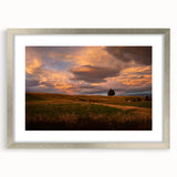 Textured abstract art print depicting Otago, New Zealand, in muted earth tones on a framed canvas, suitable for bedroom art.