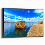 Black and white framed canvas featuring a vintage landscape of Bolivia's scenery, ideal for bedroom decor.