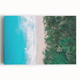 Large black and white stretched canvas featuring a scenic view of a Colombian landscape, ideal for kitchen wall art.