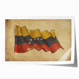 Extra large rolled print of a Venezuelan landscape with vibrant green and earth tones, ideal for art wall dining room.