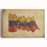 Black and white stretched canvas featuring a panoramic view of a Venezuelan landscape, ideal for kitchen wall art.