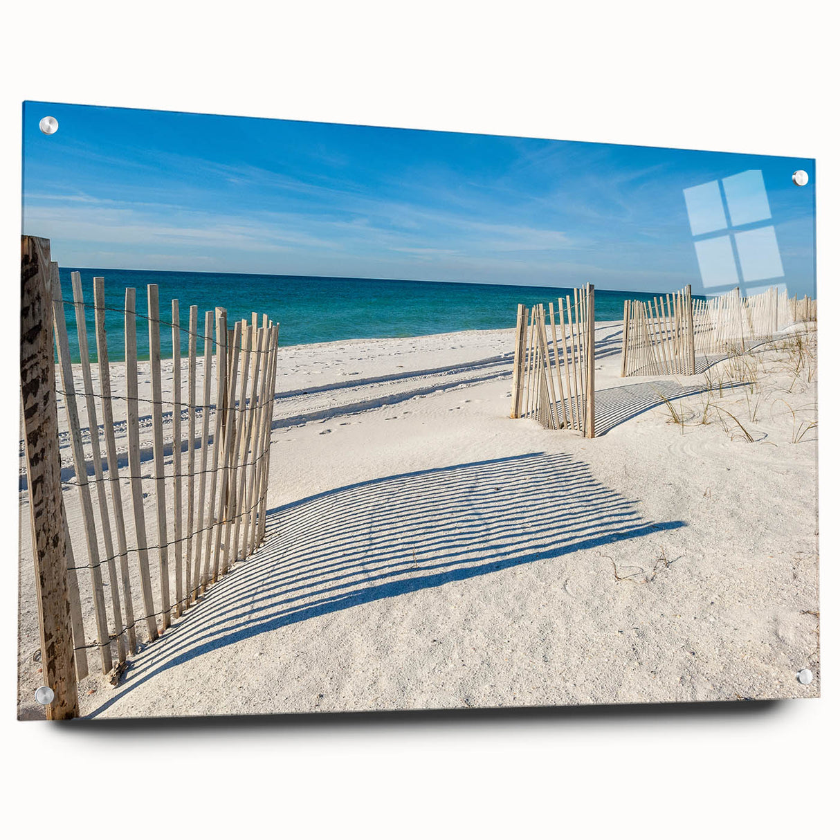 Large abstract wall art depicting the Alabama scenery in muted earth tones on acrylic glass.