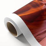 Art deco poster of Antelope Canyon in Arizona, featuring warm earth tones on a rolled canvas, ideal for nursery wall art.