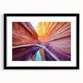 Abstract art print of Arizona's Coyote Buttes in vibrant colors on a textured, extra-large canvas.
