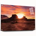 Acrylic print of Sedona, Arizona landscape with red rock formations and clear sky, suitable for bedroom or dining room decor.