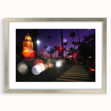 Textured abstract art print of Beverly Hills scenery in muted earth tones on a framed canvas, suitable for bedroom decor.