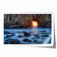 Extra large rolled print of Big Sur coastline in muted earth tones, ideal for art wall dining room.