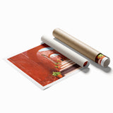 Extra large rolled print depicting Catalina, California scenery with vibrant floral elements.