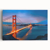Black and white photograph of San Francisco skyline on large stretched canvas, suitable as kitchen wall art.