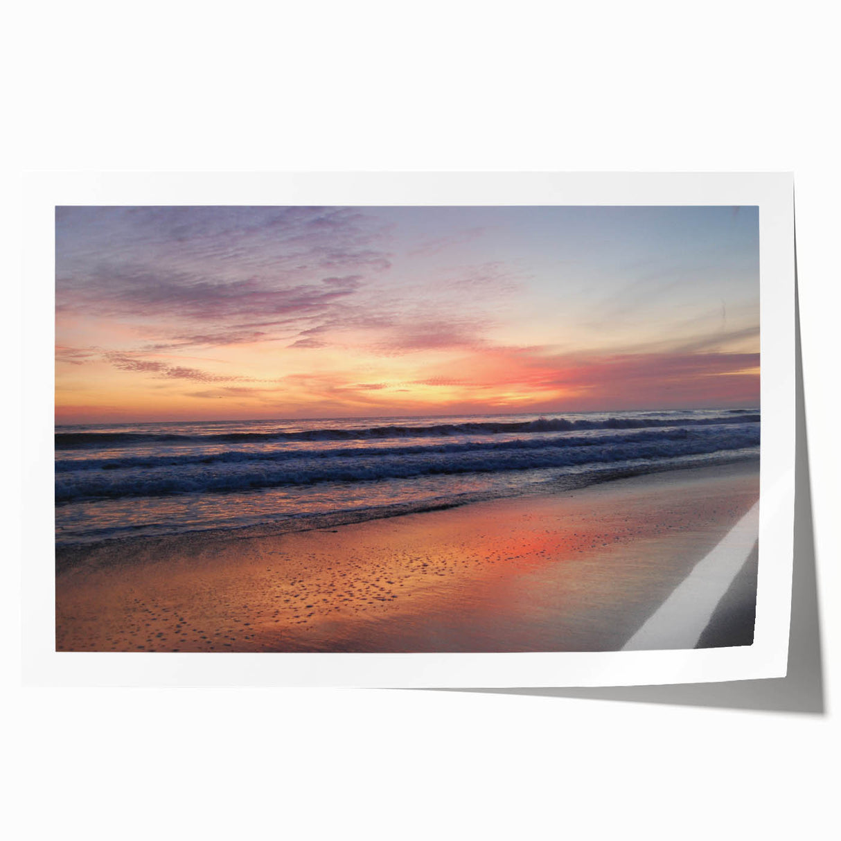 Rolled print of Santa Barbara scenery with vibrant floral elements, ideal for art wall dining room.