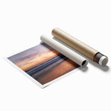 Rolled print of Santa Barbara scenery with vibrant floral elements in soft pastel shades.