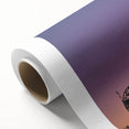 Art deco poster of Santa Monica scenery in soft pastel hues on rolled canvas, ideal for nursery wall art.