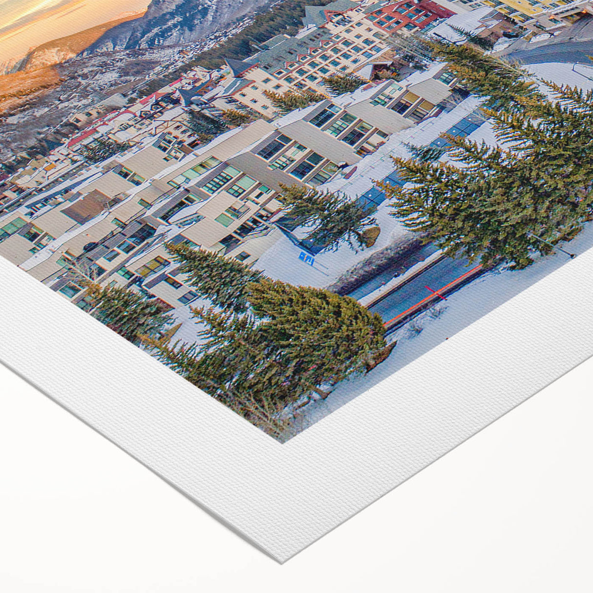 Art deco poster of Vail, Colorado, featuring muted earth tones on a rolled canvas, suitable for dining room decor.