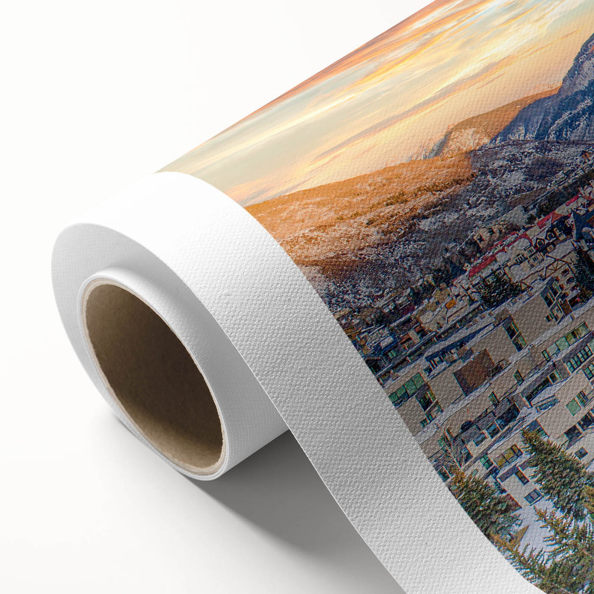 Art deco poster of Vail, Colorado scenery in pastel shades on rolled canvas, suited for nursery wall art.