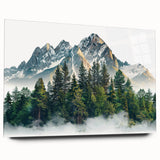 Acrylic print of Pikes Peak, Colorado, in muted earth tones, ideal for bedroom or dining room art.