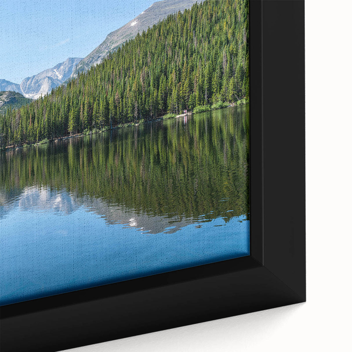 Textured black wall art depicting Colorado Springs scenery on an extra large framed canvas, featuring vibrant colors.