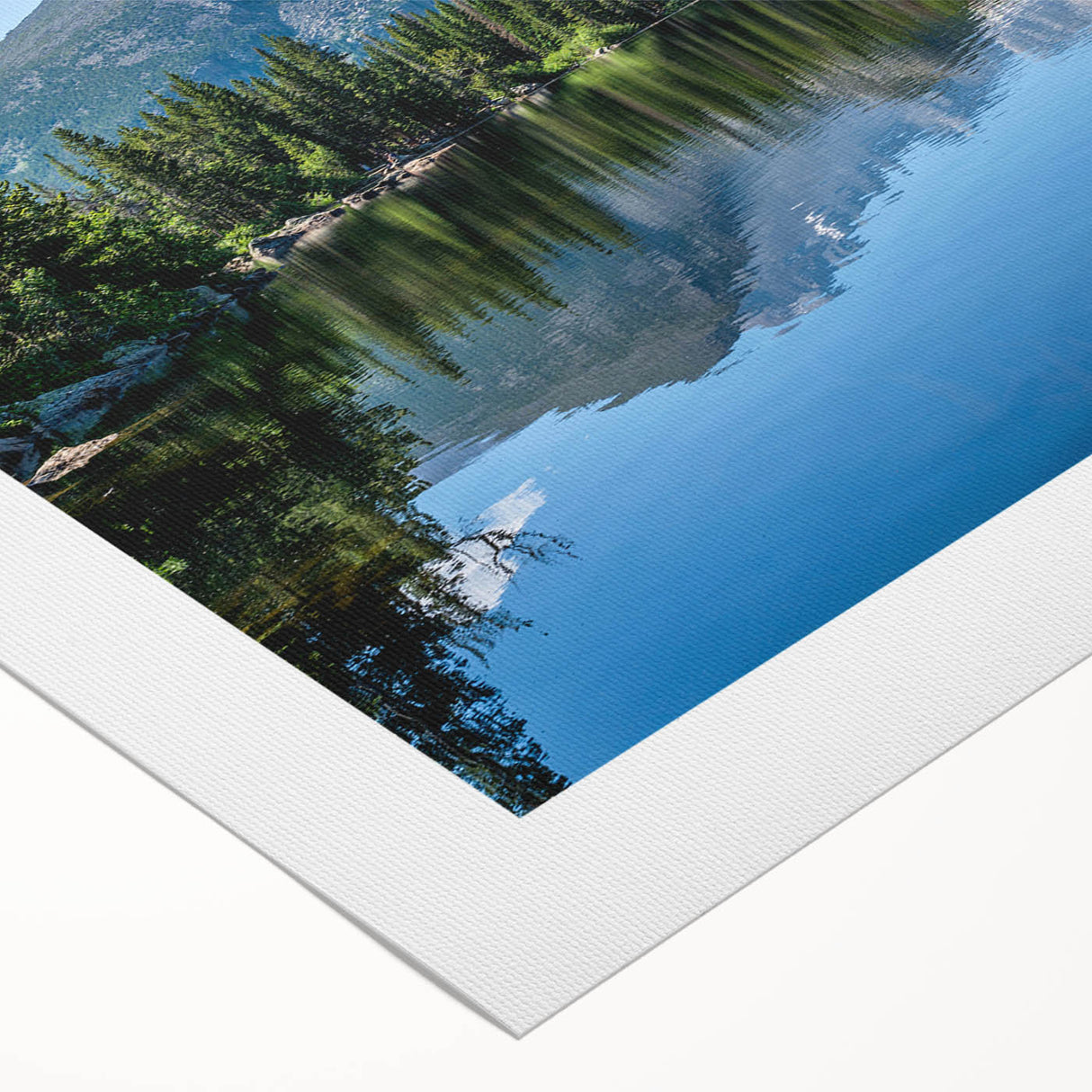 Art deco poster featuring the Colorado Springs landscape on a rolled canvas, in muted earth tones.