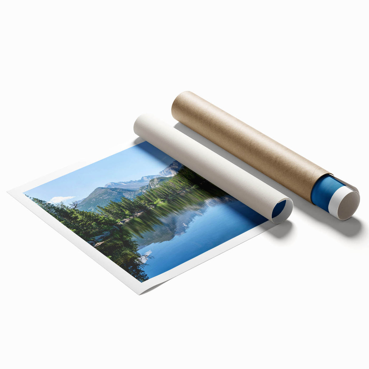 Extra large rolled print depicting Colorado Springs scenery with vibrant floral elements, ideal for classy bathroom wall art.