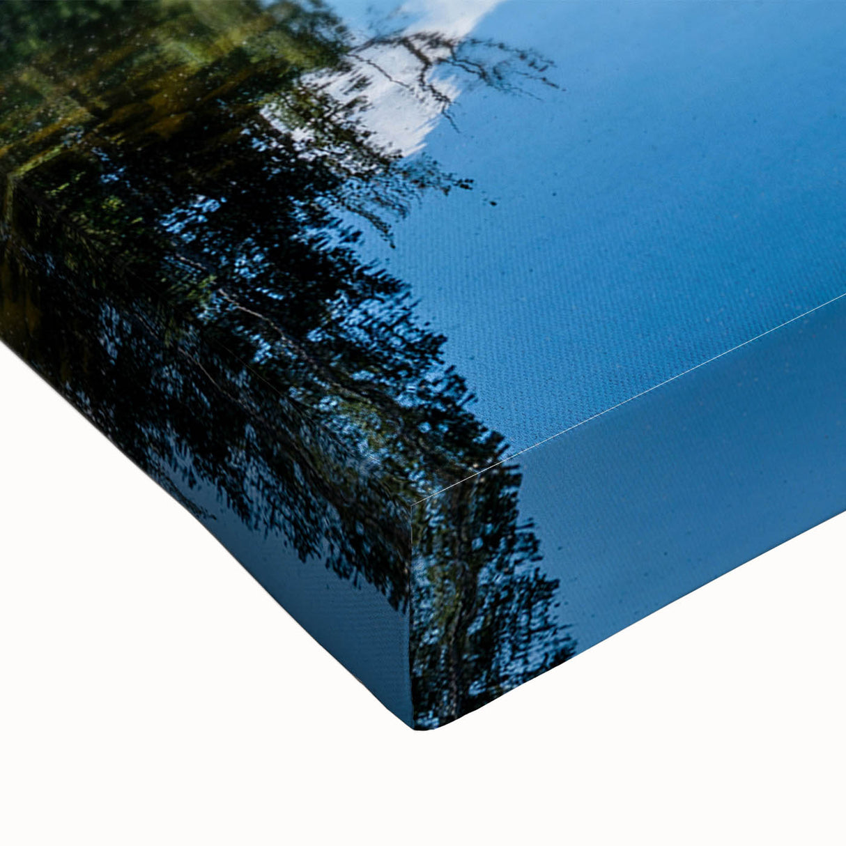 Large art featuring a black and white landscape painting of Colorado Springs on stretched canvas.