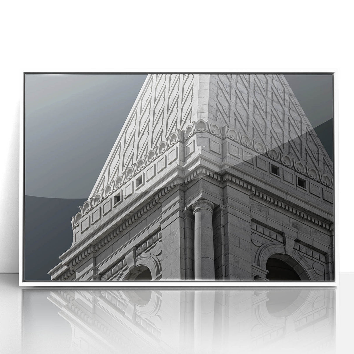 Art deco poster of Connecticut scenery on framed acrylic, featuring soft pastel shades, ideal for nursery wall art.