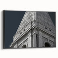Black and white landscape art painting of Connecticut scenery on framed canvas, suitable for bedroom wall decor.