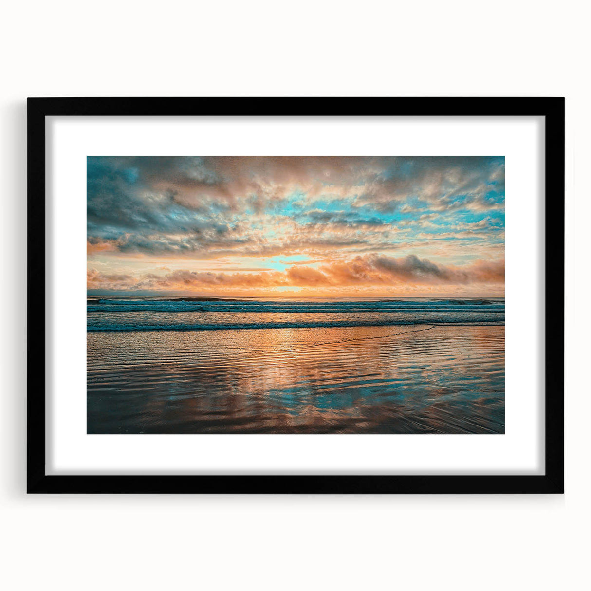 Abstract art print featuring textured, colorful swirls on an extra-large canvas, ideal for living room decor.