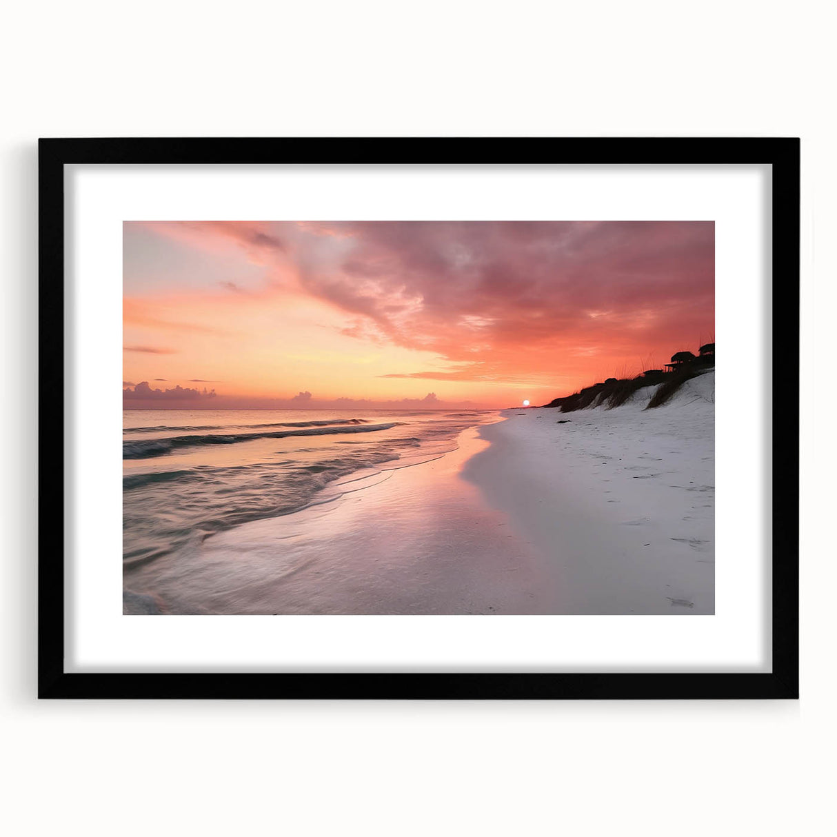Abstract art print of Fort Lauderdale in vibrant colors on a textured, extra-large canvas, ideal for living room decor.