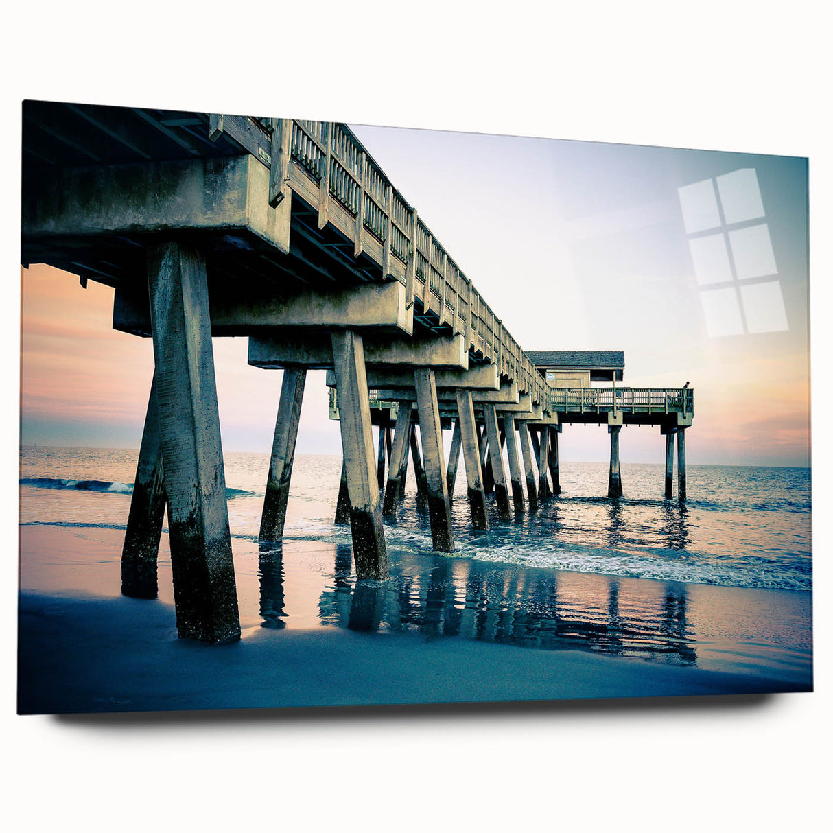 Acrylic print of a large abstract Savannah, Georgia, scenery in muted earth tones, ideal for bedroom or dining room art.