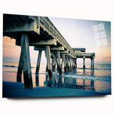 Acrylic print of a large abstract Savannah, Georgia, scenery in muted earth tones, ideal for bedroom or dining room art.