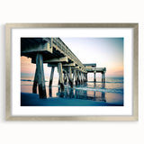 Textured abstract art print of Savannah scenery in muted earth tones, framed in silver, ideal for bedroom art.