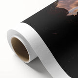 Art Deco poster of Maui scenery on rolled canvas, featuring pastel ocean and sky tones, ideal for nursery wall art.