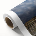 Art deco poster of Idaho scenery on rolled canvas, featuring muted earth tones, ideal for nursery wall art or dining room.