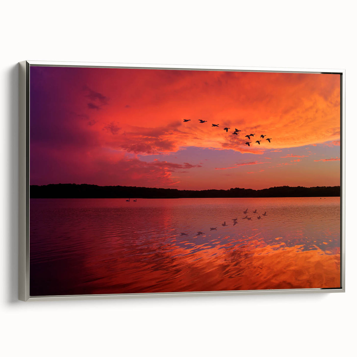 Landscape art painting of Lake Michigan.