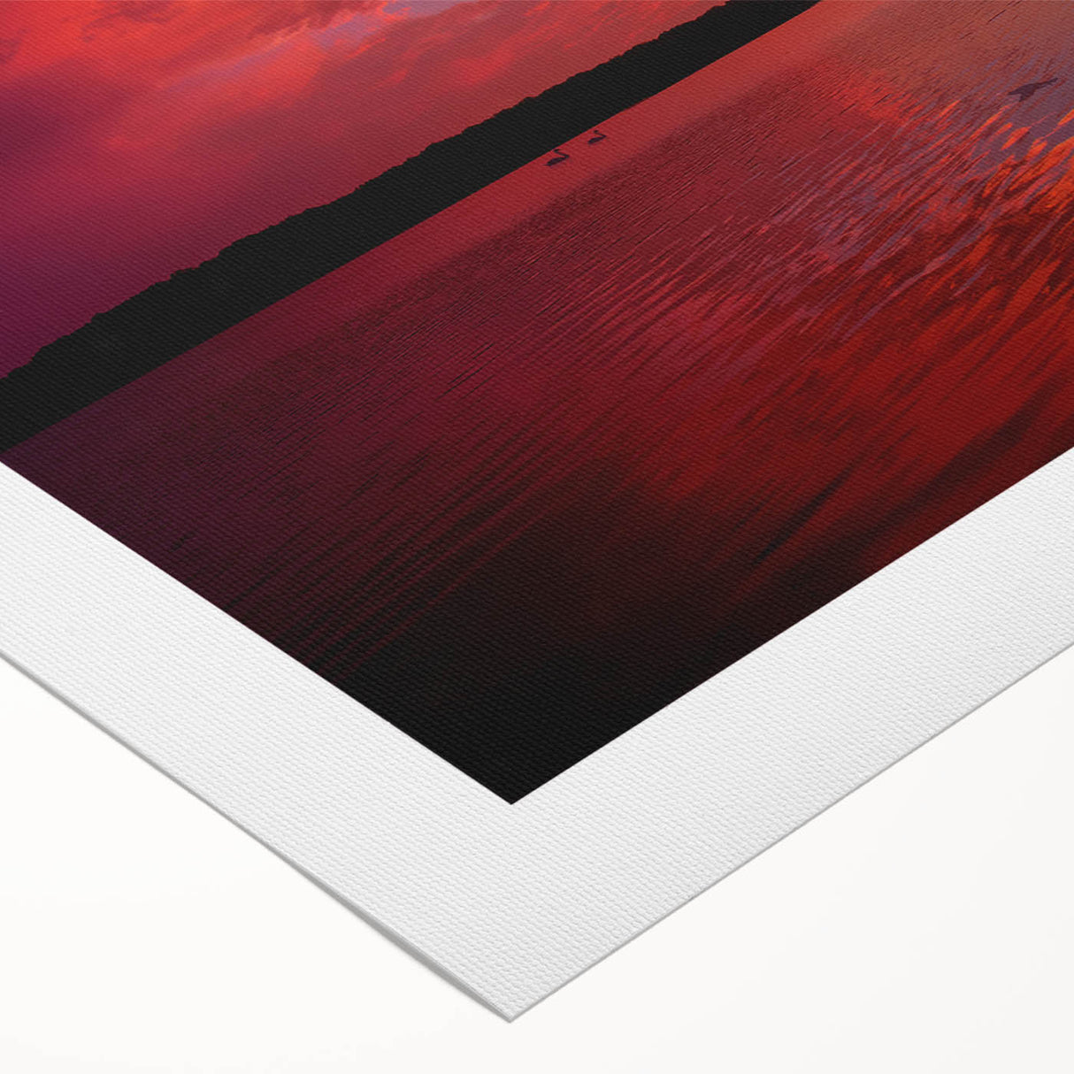 Art deco poster of Lake Michigan, featuring cool blue and gray tones on rolled canvas, suitable for dining room wall art.