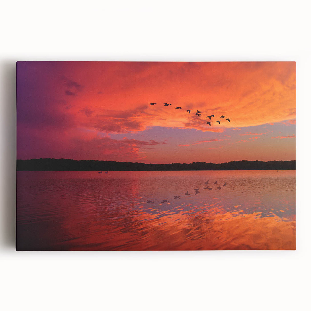 Black and white photo of Lake Michigan, large stretched canvas format, ideal for kitchen wall art.