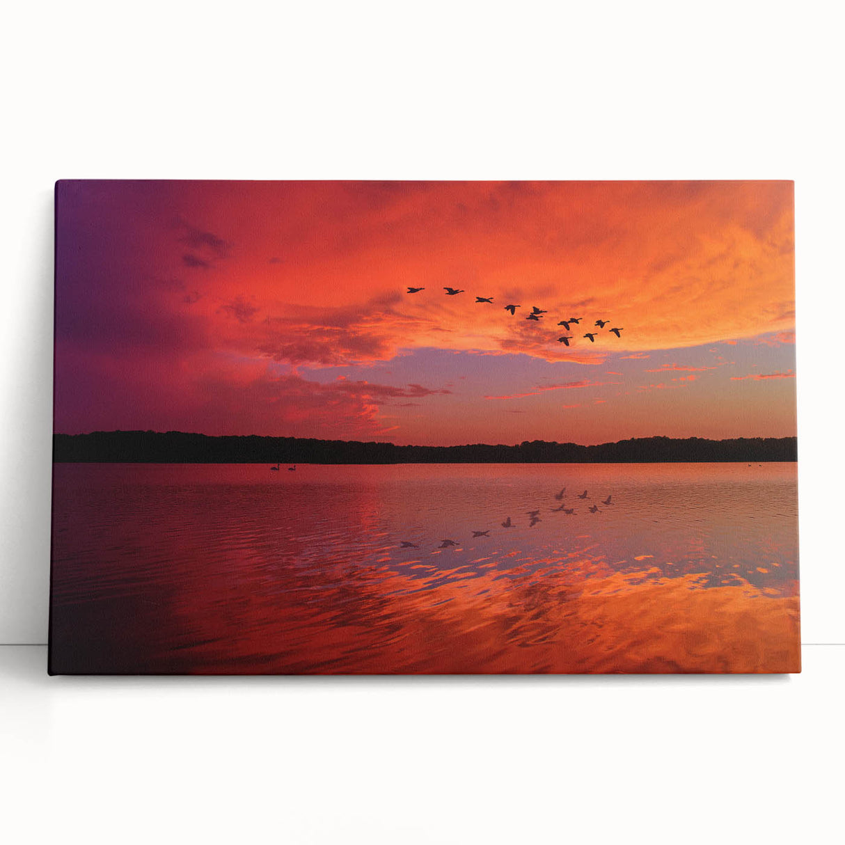 Black and white aerial photograph of Lake Michigan, large stretched canvas, ideal for kitchen wall art or bedroom.