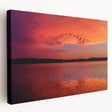 Wide canvas print of Lake Michigan with soft blue and gray tones, suitable for kitchen wall art.